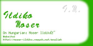 ildiko moser business card